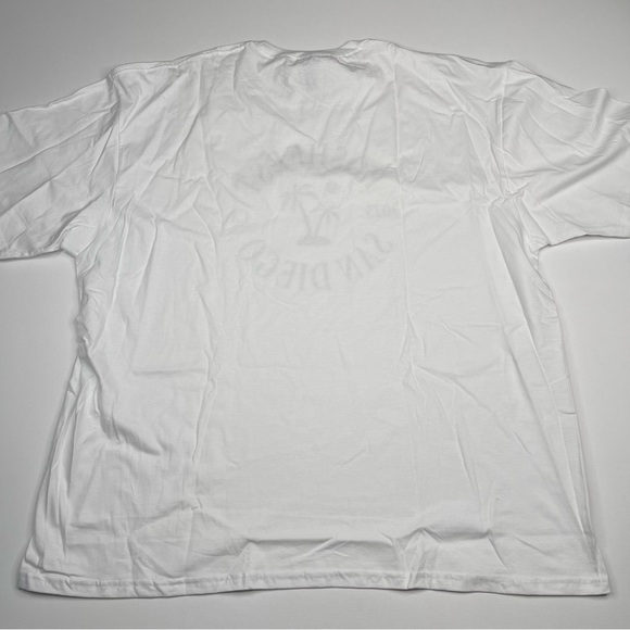 Poshmark Poshfest San Diego Tee Tshirt White Olive Green Lettering Swag 3X New - Picture 6 of 12